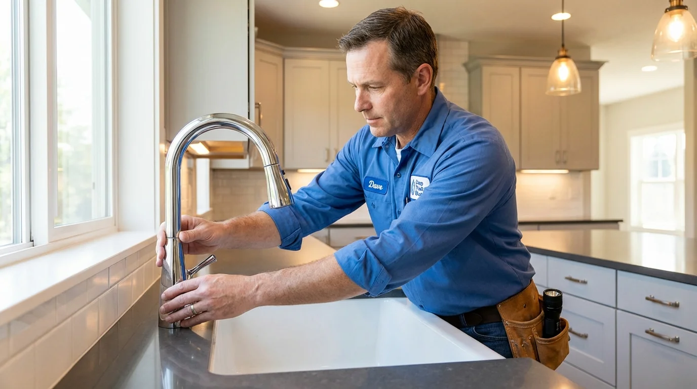Kitchen faucet installation by Johns Plumbing LLC in Electra
